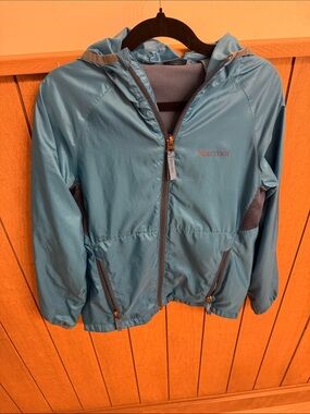 Marmot Teal Hooded Kids Rain Jacket